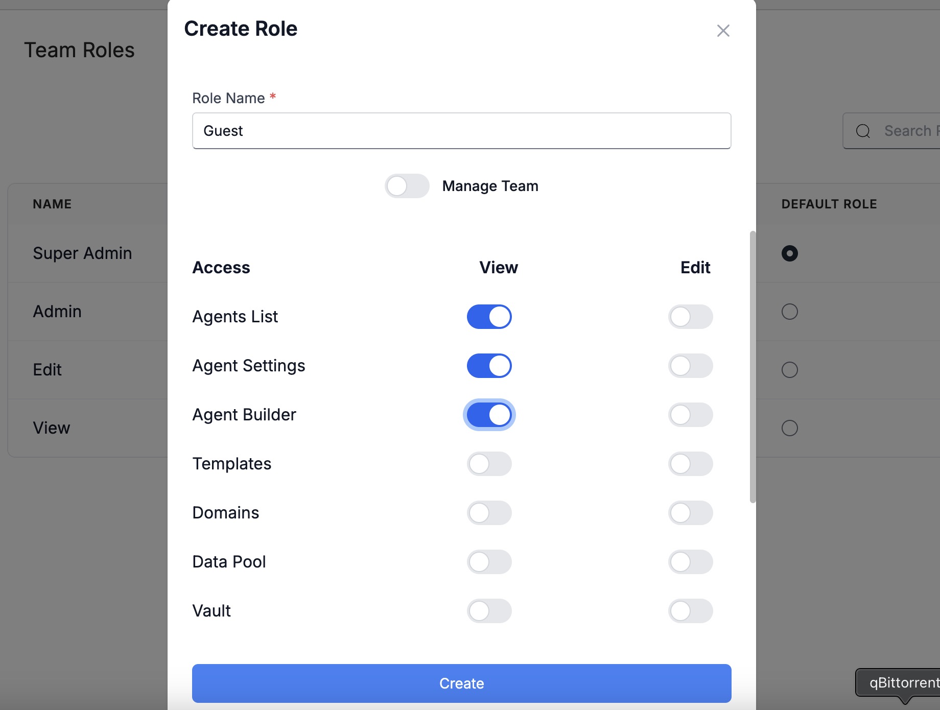 Create a custom role