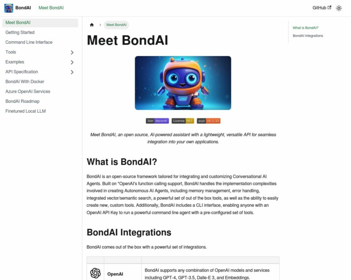 BondAI website