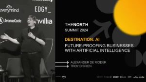SmythOS Co-Founder and CTO, Alexander De Ridder Speaking at The North Summit 2024 AI Revolution Fast Forward Conference