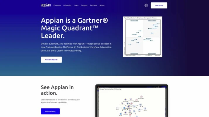 Appian Website Screenshot