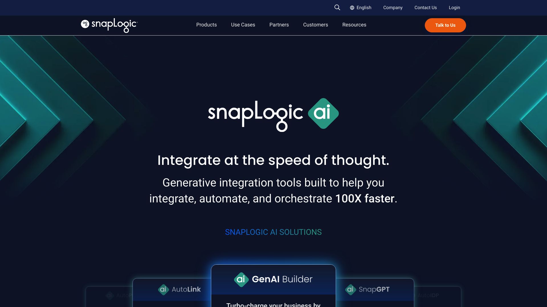 snapLogic AI Website