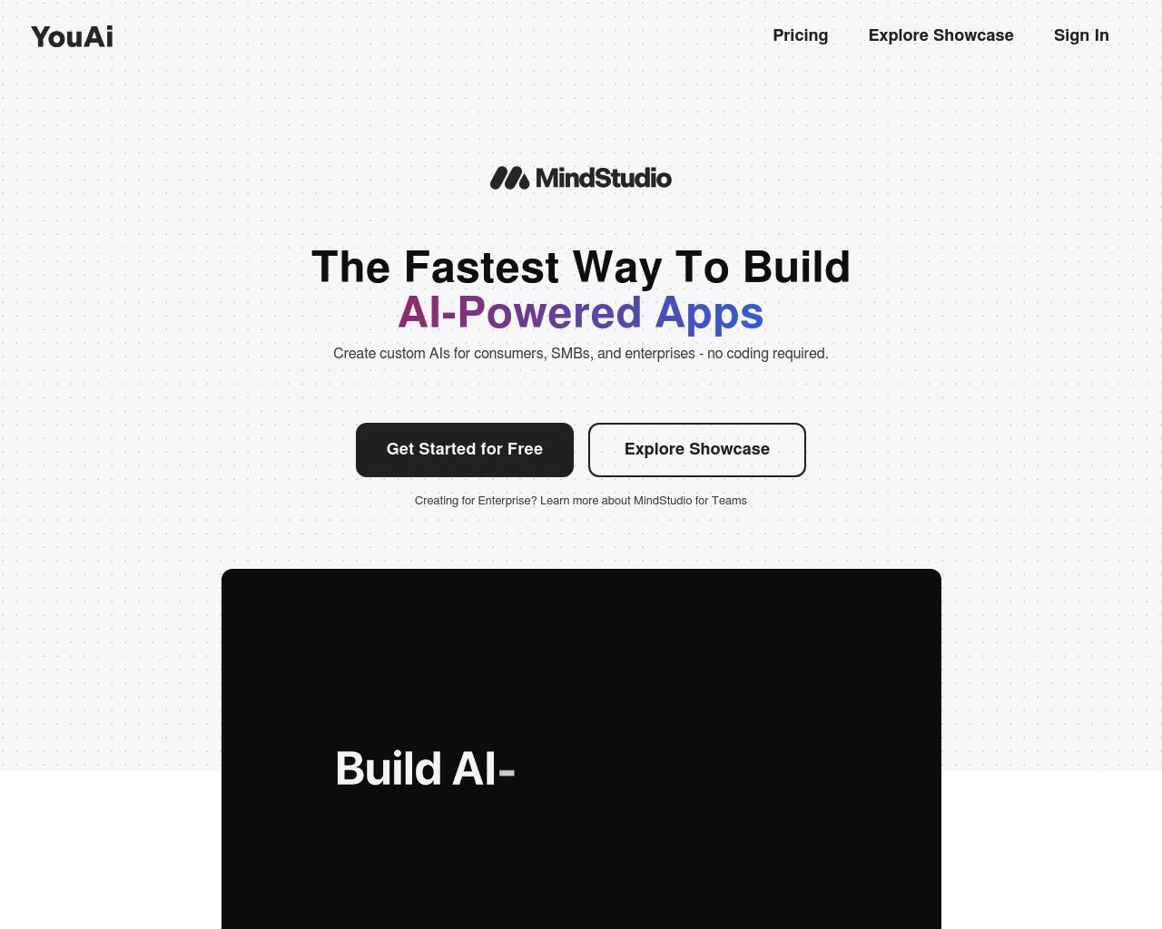 You AI/Mind Studio Website