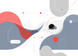 A minimalist design showcasing geometric shapes in a neutral color palette, symbolizing AI performance metrics.