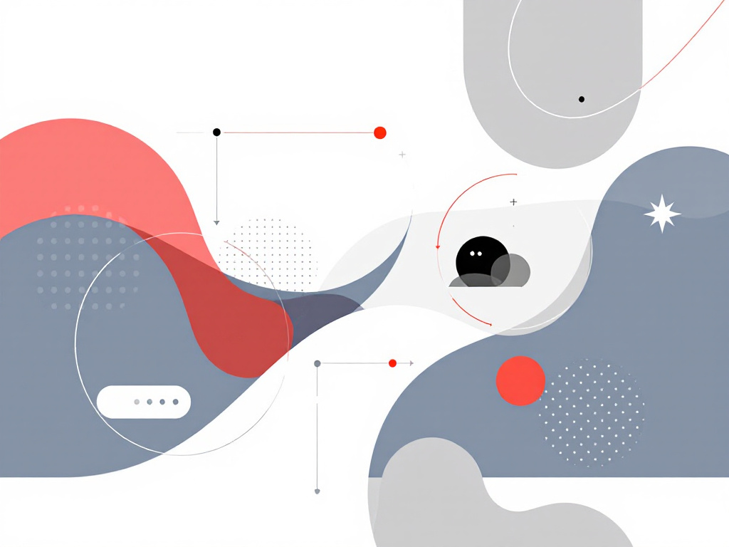 A minimalist design showcasing geometric shapes in a neutral color palette, symbolizing AI performance metrics.
