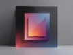 A large, central geometric shape in a muted color palette representing AI-powered creativity.