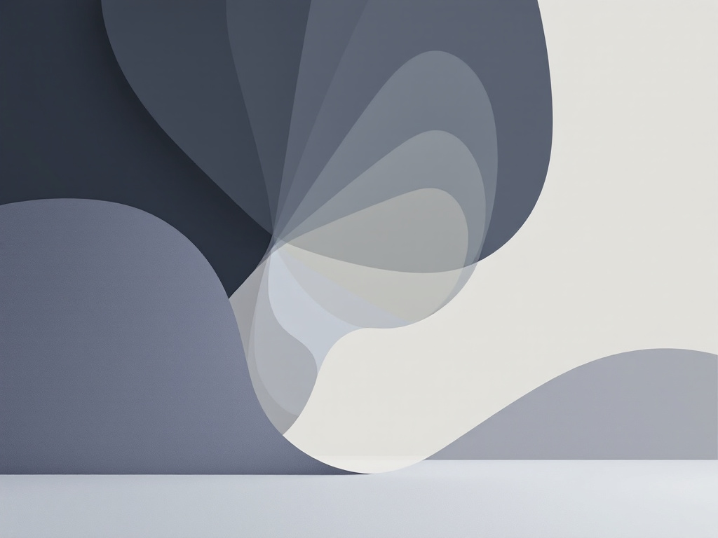 A minimalist representation of AI ethics with a geometric shape in muted colors.