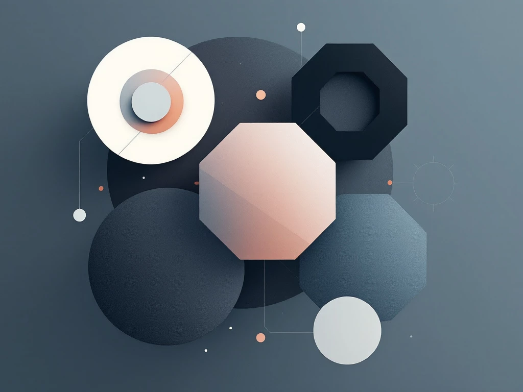 A sleek, minimalist graphic illustration of abstract geometric shapes representing goal-based AI agents.