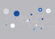 A sleek illustration of geometric shapes in blue, gray, and white representing AI agents.