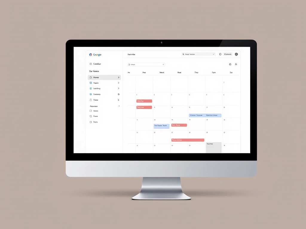 A minimalist digital calendar with clean lines and a modern aesthetic.