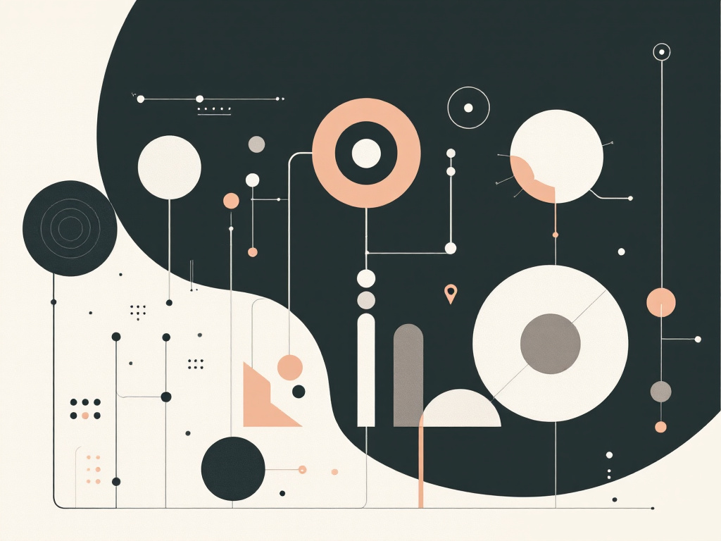 A modern illustration of geometric shapes representing AI agents and their capabilities.