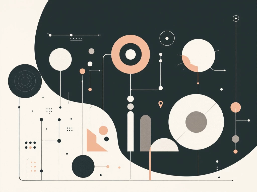 A modern illustration of geometric shapes representing AI agents and their capabilities.