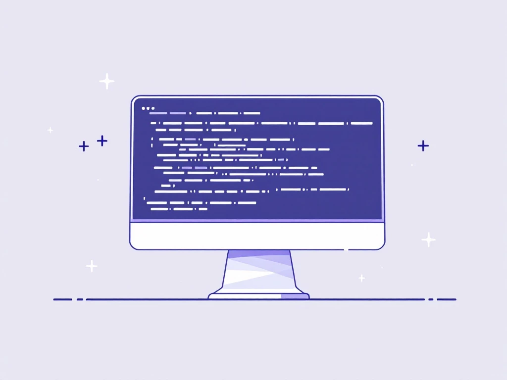 A clean, minimalist illustration of a stylized computer monitor representing programming languages and frameworks for AI agent development.