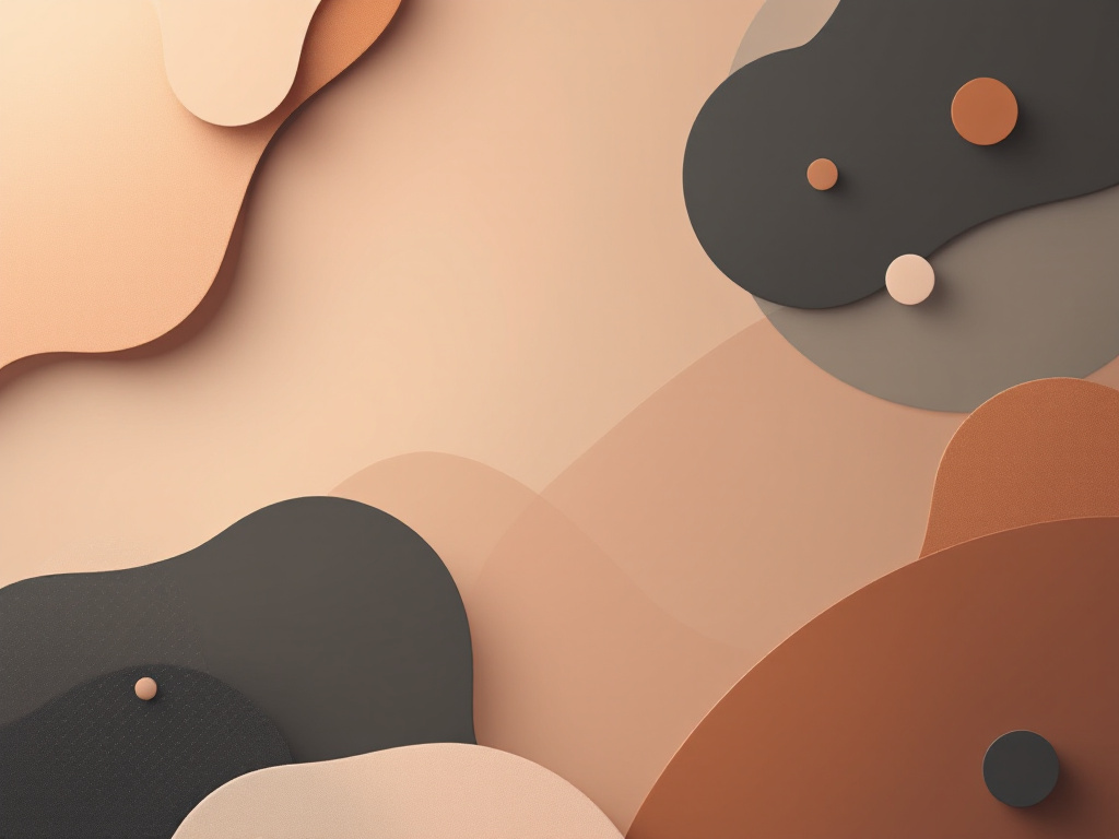 A clean, minimalist abstract background with geometric shapes and gradients in muted, earthy tones.