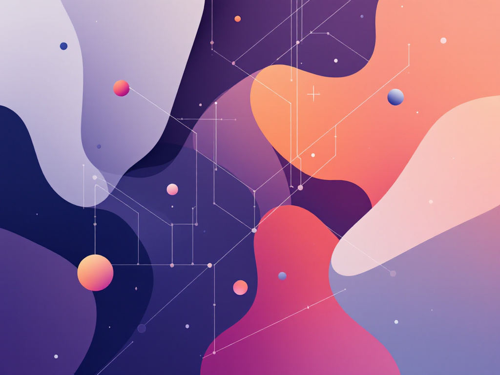 Sleek geometric shapes in muted tones forming an abstract composition.