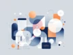 A clean, minimalist illustration of abstract geometric shapes in a muted color palette representing AI agent development and automation.