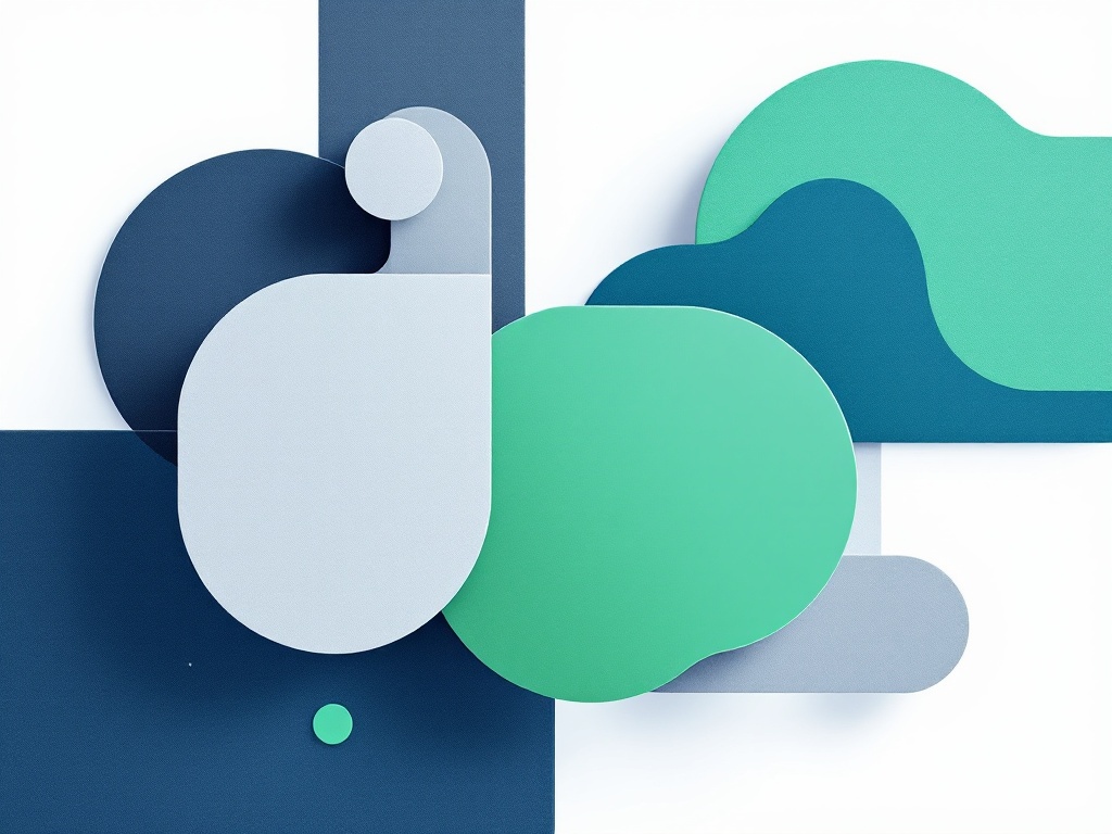Minimalist image of abstract geometric shapes symbolizing autonomous systems and software agents.