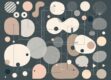 A minimalist illustration of abstract geometric shapes in muted tones representing social dynamics.