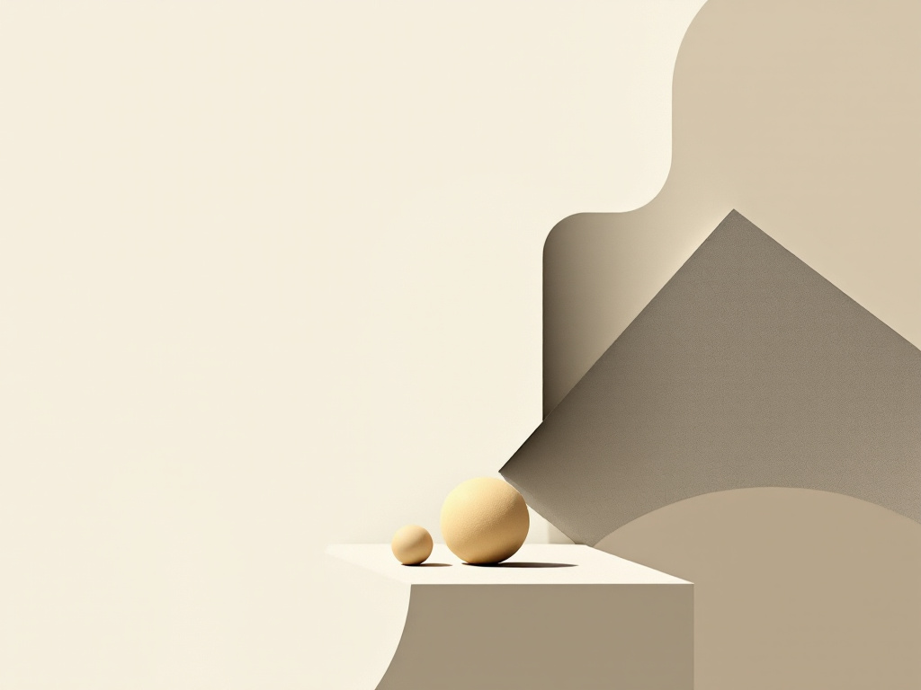 A minimalist digital illustration depicting an autonomous agent with a geometric shape in earthy colors.