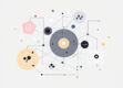 A minimalist illustration of abstract geometric shapes symbolizing the interconnected nature of multi-agent systems.