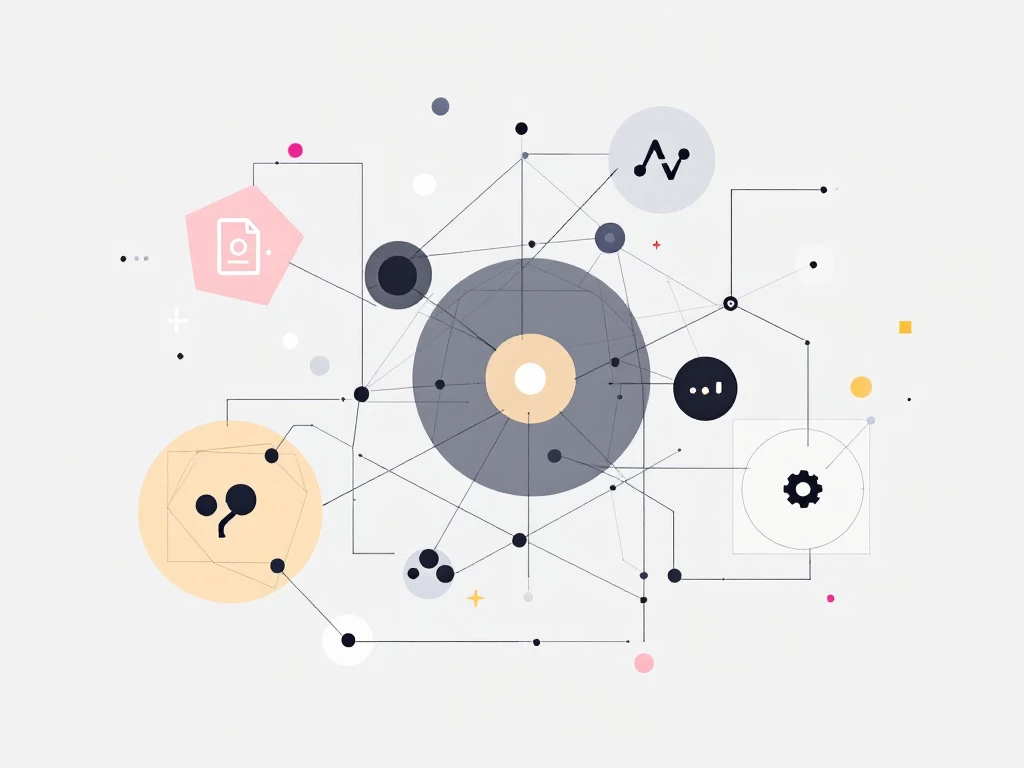 A minimalist illustration of abstract geometric shapes symbolizing the interconnected nature of multi-agent systems.