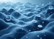 A digital landscape depicting abstract, interconnected forms representing intelligent agents in AI.