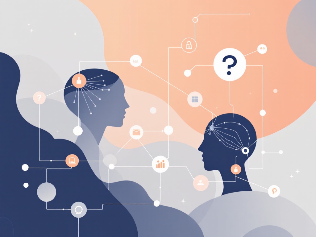 A minimalist, modern illustration depicting a network of interconnected nodes representing diverse architectures and capabilities of AI systems.
