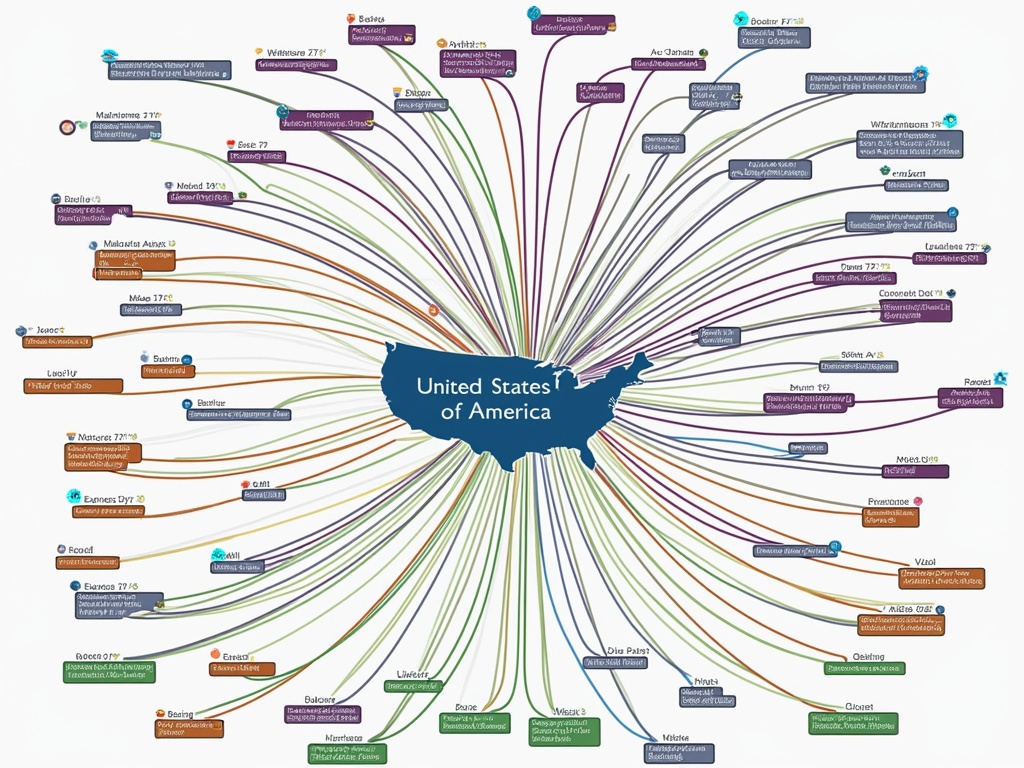 A knowledge graph displaying Boeing aircraft models and their connections.