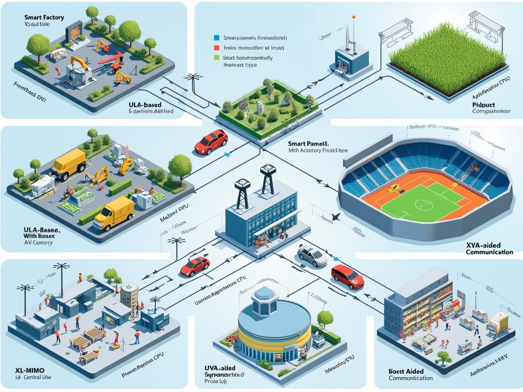 An illustration of various application scenarios of cell-free XL-MIMO systems.