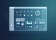A sleek, minimalist illustration of a digital control panel showcasing automation system components.