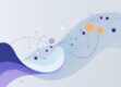 A minimalist, modern illustration depicting the evolution of symbolic AI with abstract geometric shapes and gradients.