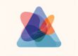 A geometric shape representing the contrast and synergy between symbolic and sub-symbolic AI.