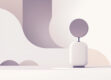 A minimalist representation of an intelligent agent featuring geometric shapes on a clean background.
