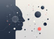 Minimalist abstract illustration depicting interconnected shapes and lines representing intelligent agents' core concepts.