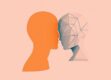 A minimalist illustration of two intertwined figures representing human and AI collaboration.