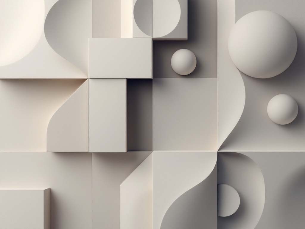A grid of geometric shapes in muted colors representing agent-based modeling systems.