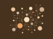 A minimalist illustration depicting a complex network of interconnected shapes in muted, earthy tones suggesting intelligent agents and interconnected systems.