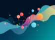 A sleek, minimalist illustration of abstract geometric shapes in various colors representing multi-agent AI systems.