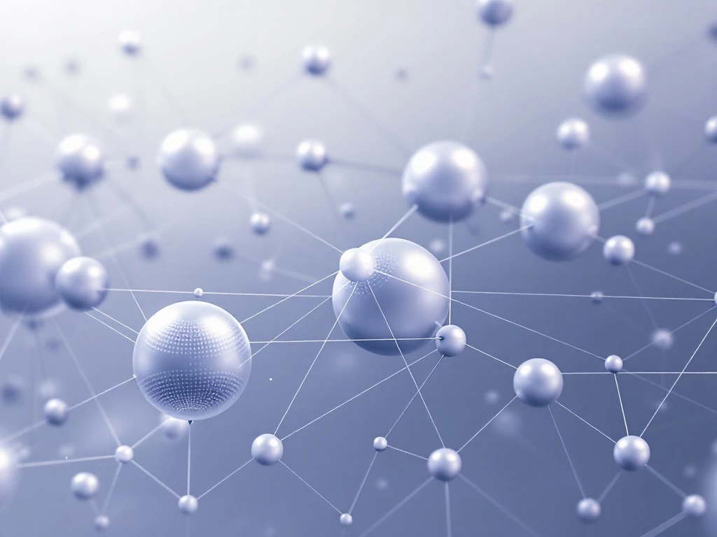 Minimalist illustration of interconnected geometric shapes representing AI communication.