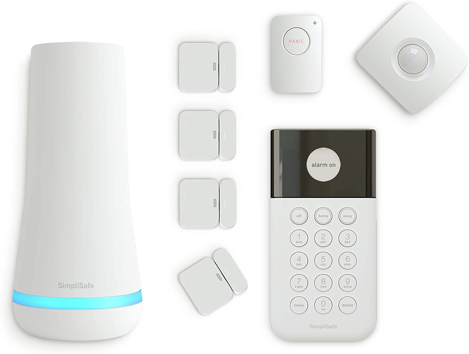 A collection of smart home automation devices in white design