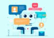 A minimalist digital illustration depicting a stylized conversational interface, highlighting the challenges of chatbot development.