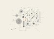 A minimalist digital illustration representing the concept of symbolic AI with abstract shapes and lines.