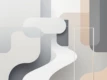 A minimalist, abstract image representing the intersection of language and artificial intelligence with clean, geometric shapes.