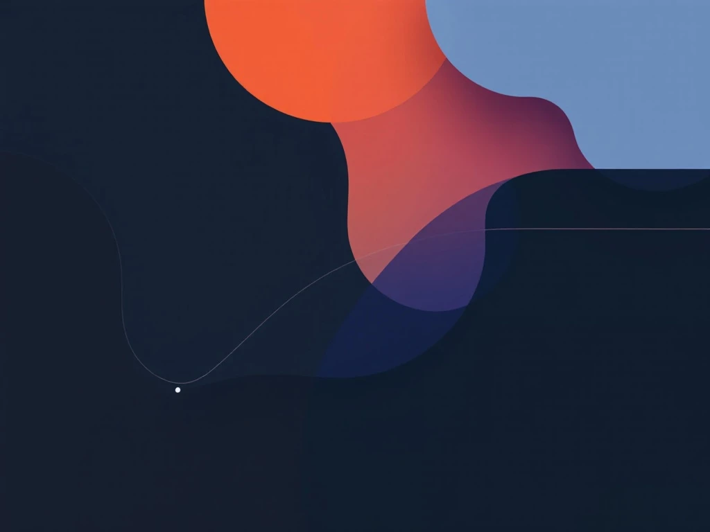A minimalist composition featuring abstract geometric shapes in a sophisticated color palette.