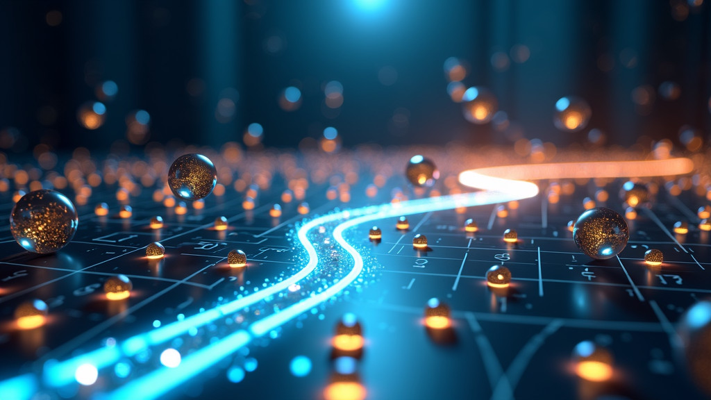 A sleek, modern visualization of a 3D abstract decision tree with glowing pathways against a dark background, representing different utility values.