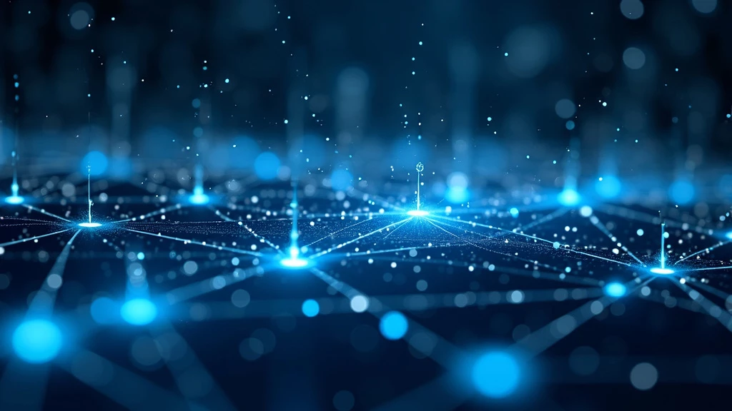 3D visualization of automated workflow processes with glowing nodes and light paths.