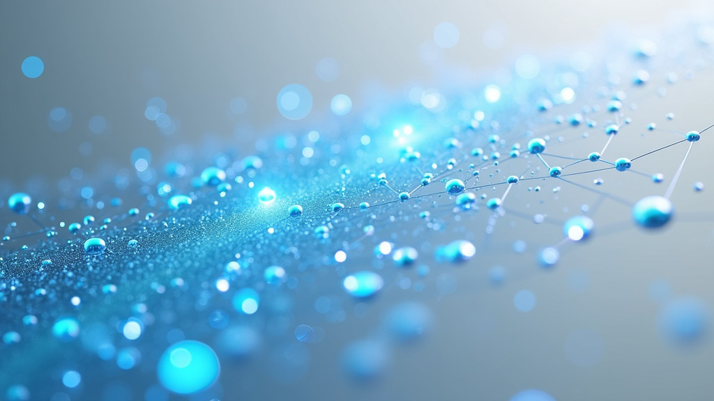 A photorealistic close-up of a sleek, translucent digital interface with blue light patterns and interconnected nodes.