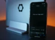 a modern smartphone displaying the ChatGPT dark-mode interface