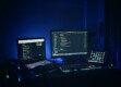 A laptop and a monitor
