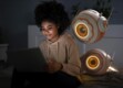 a girl using a laptop